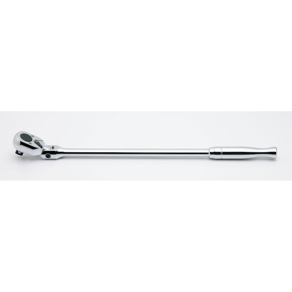 Ko-Ken Ratchet Handle 24 teeth Flexible Head 450mm Polished Handle 1/2 Sq. Drive 4774P-450 - main